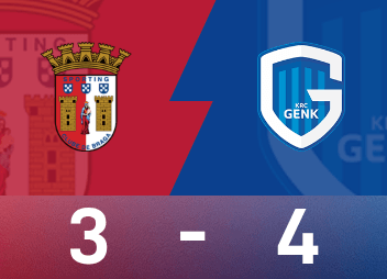 Rapport du match de Ligue Europa : Heymans a 1 tir et 1 passe, Zalazar a deux buts, Genk 4-3 Braga